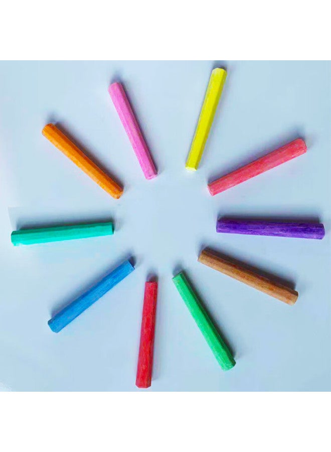 YUJA Yujie 11 Colors 196 Pieces Hexagonal Colored Chalk Set For Children Outdoor Chalk Dust-Free Chalk Drawing Board Graffiti Pen Teaching Blackboard Pen - Image 4
