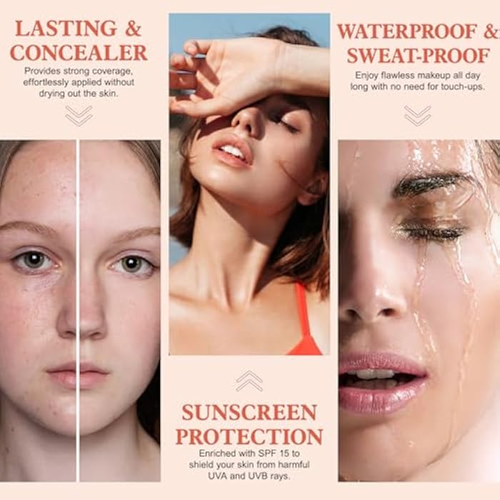 TailaiMei Color Changing Foundation Liquid Base, 2 PACK Flawless Colour Changing Warm Skin Tone Foundation Makeup,BB Cream Makeup Base Concealer Cover Moisturizing Fluid for all Skin Tone SPF15 - Image 5