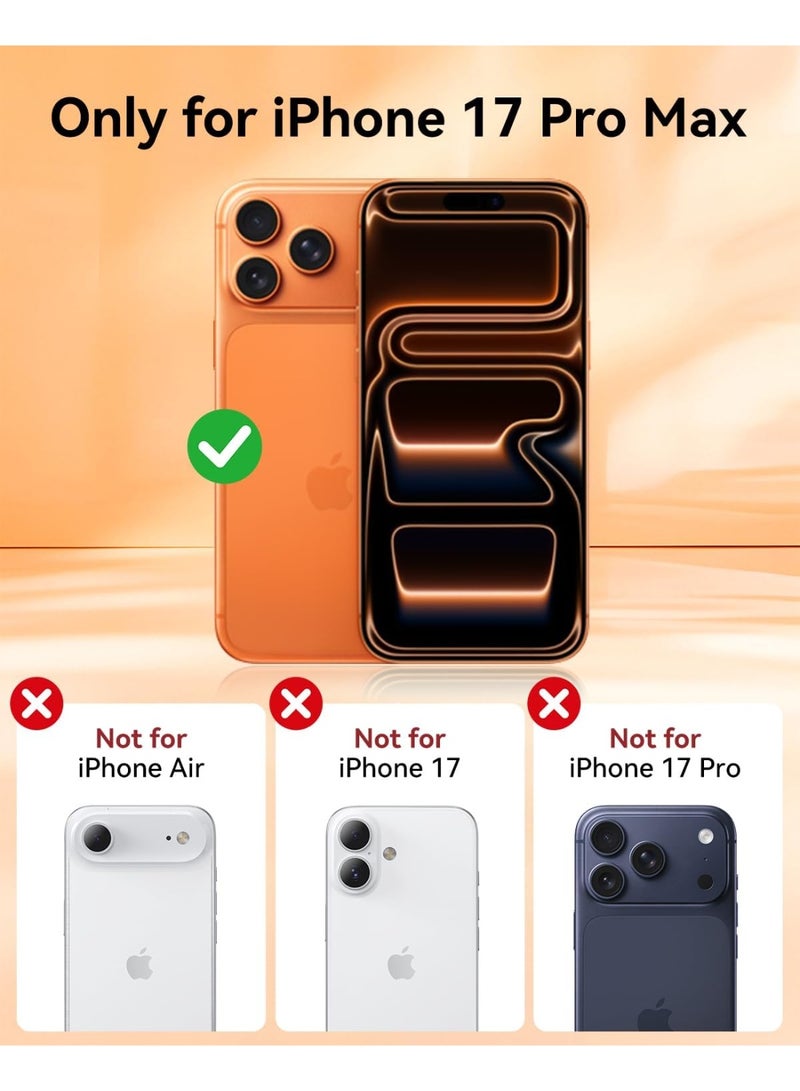 RAPTIC غطاء حماية Air Clear لجهاز iPhone 17 Pro MAX متوافق مع MagSafe [اختبار السقوط حتى 13 قدم] - برتقالي شفاف - Image 2