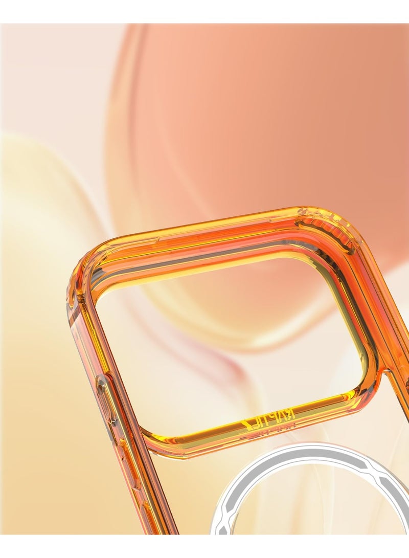 RAPTIC غطاء حماية Air Clear لجهاز iPhone 17 Pro MAX متوافق مع MagSafe [اختبار السقوط حتى 13 قدم] - برتقالي شفاف - Image 5