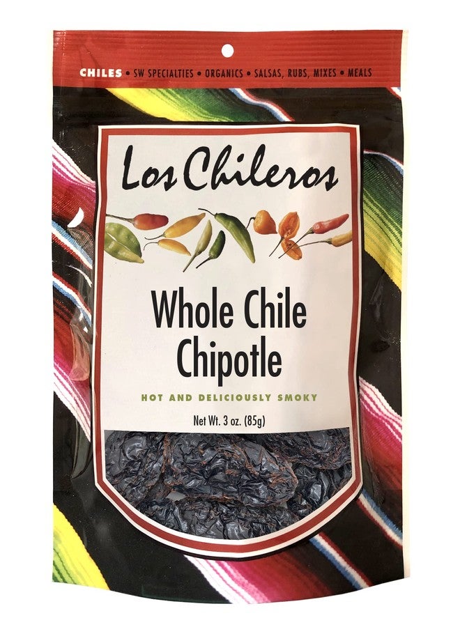 LOS CHILEROS Whole Dried Chipotle Chiles, 3 OZ - Image 1