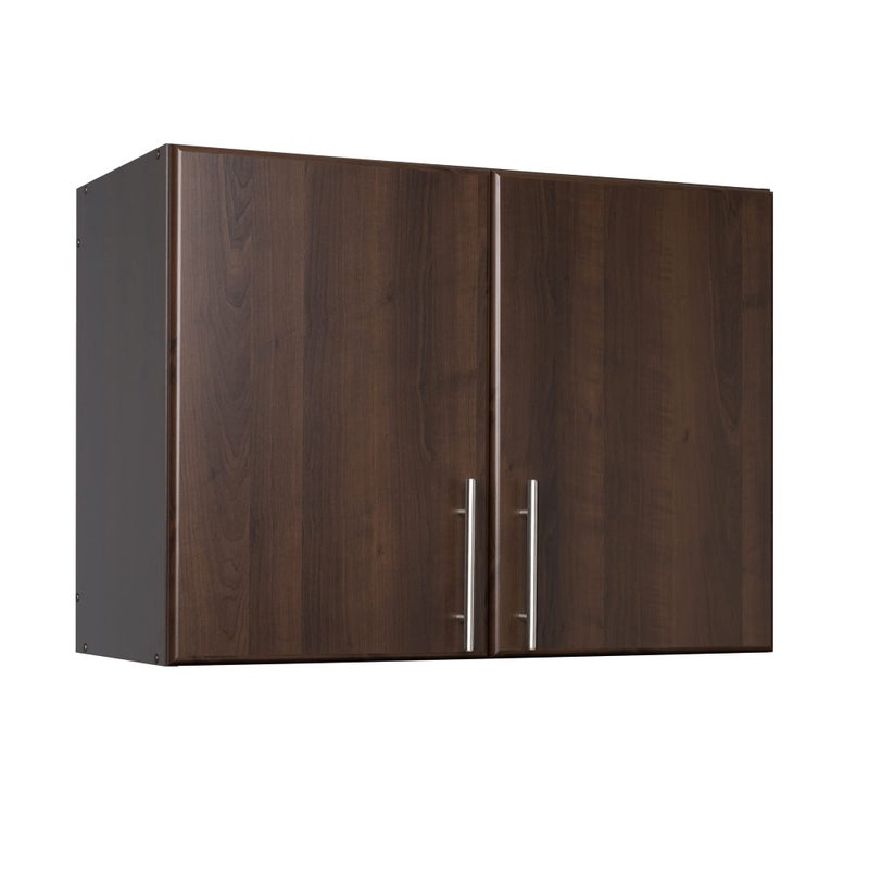 Prepac Prepac Brown Cabinet Elite Wall Cabinet EEW3224 Garage Cabinet with Storage Shelf Stackable 16D x 32W x 24H Perfect as a Garage Storage Cabinet with Doors and Shelves 