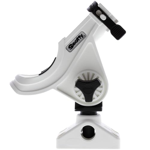 Scotty 0280-WH Baitcaster/Spinning Rod Holder, with# 241 Side Deck Mount, White - Image 3