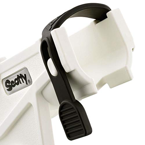 Scotty 0280-WH Baitcaster/Spinning Rod Holder, with# 241 Side Deck Mount, White - Image 2