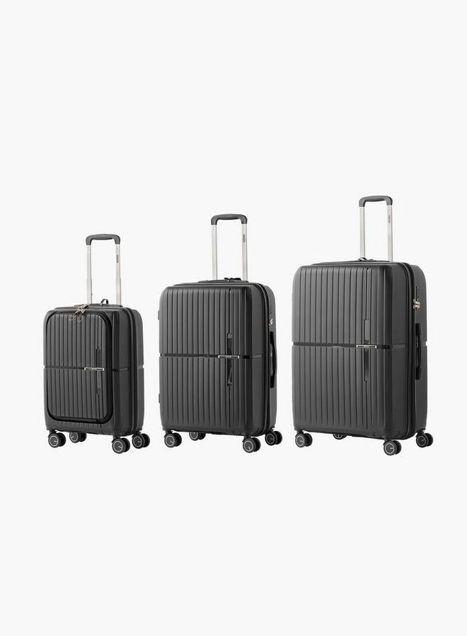 Wave Textured Hardcase Trolley Bag with Retractable Handle - Image 1