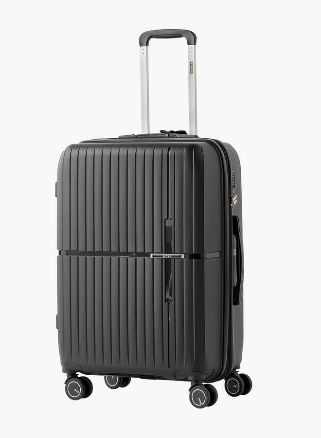 Wave Textured Hardcase Trolley Bag with Retractable Handle - Image 3