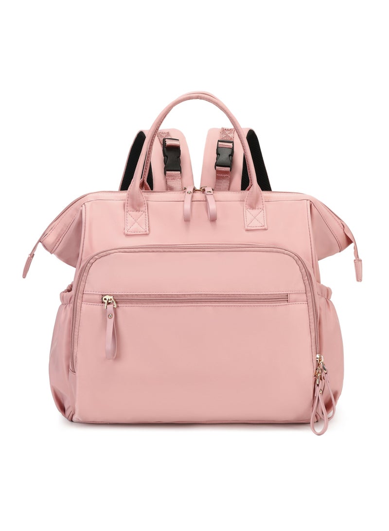 LEFAFA Small Diaper Bag Backpack, Stylish Quilted Waterproof Baby Backpacks, Mini Maternity Bags with Insulated Pockets and Stroller Buckle, Woven Baby Bag for Travel Work - Image 1