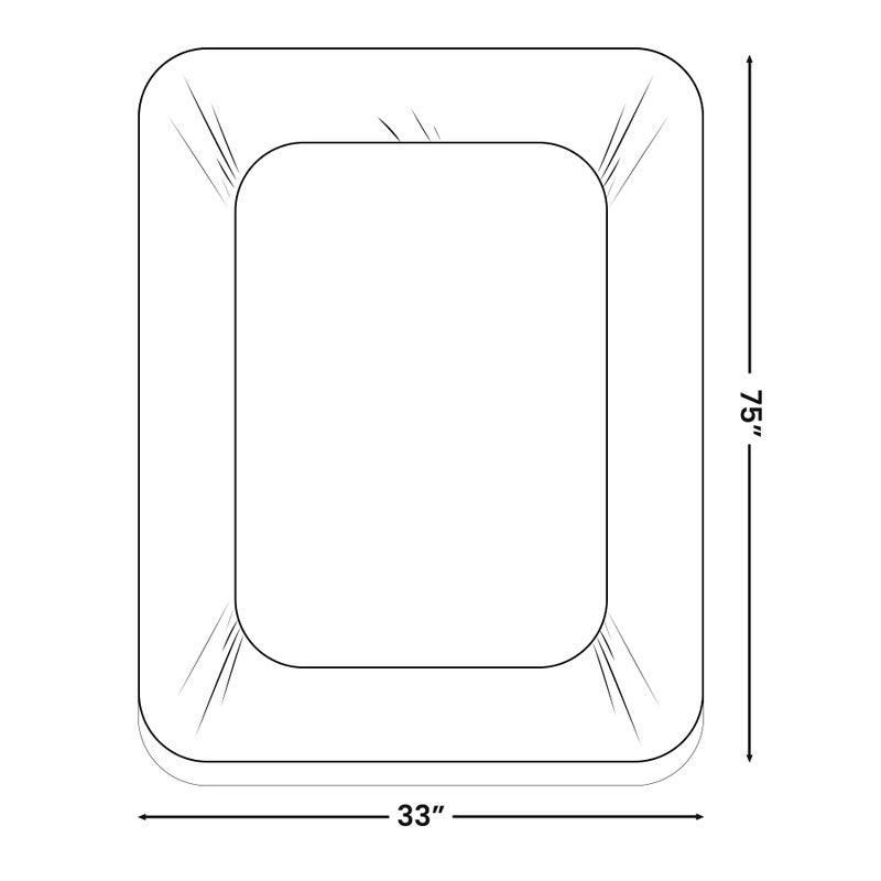 Abstract Waterproof Mattress Protector - Quilted, Fitted Cover for 33x75 Mattress - Breathable Soft Pad for Twin/Cot Size/RV Bunk/Camping Cot - Noiseless - Machine Washable - White - Image 5