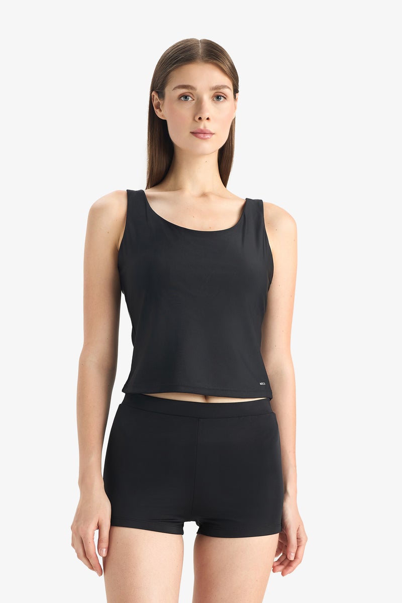 DeFacto Black Woman Fall in Love Regular Fit Shorts Bikini Bottom Casual - Image 4