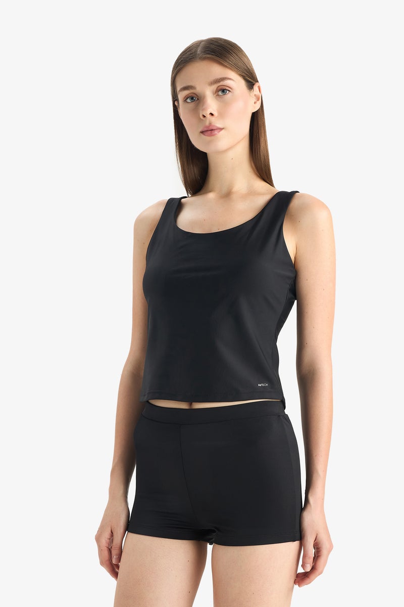 DeFacto Black Woman Fall in Love Regular Fit Shorts Bikini Bottom Casual - Image 3