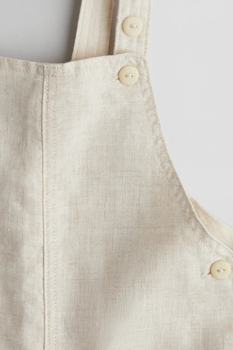 H&M Linen dungaree shorts