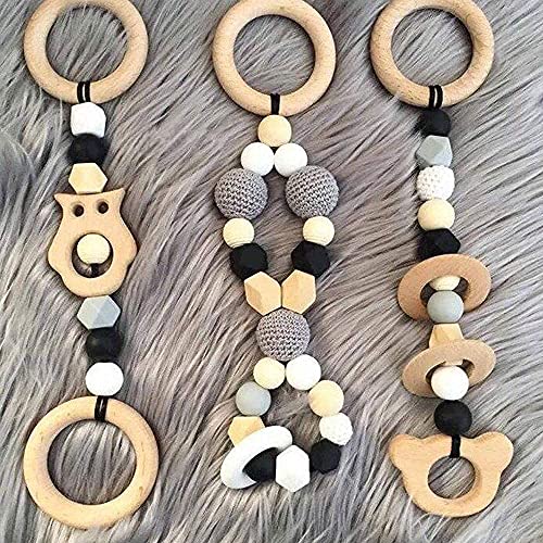 ecofynd 2 inches Wooden Rings (50mm), Natural Wood Rings Without Paint Smooth Unfinished Wood Circles for Cotton Craft DIY Baby Teething Ring Pendant Connectors Making (2 x 0.4 inches, Pack of 5) - Image 4