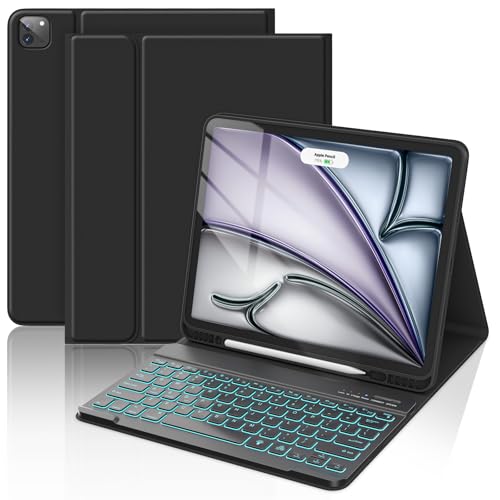 COO for iPad Air 13 Inch Case Keyboard (M3/M2, 2025/2024), Keyboard Case for iPad Pro 12.9 inch 5/6th Gen with Pencil Holder - Wireless Detachable Backlit Keyboard with Auto Sleep/Wake - Image 1