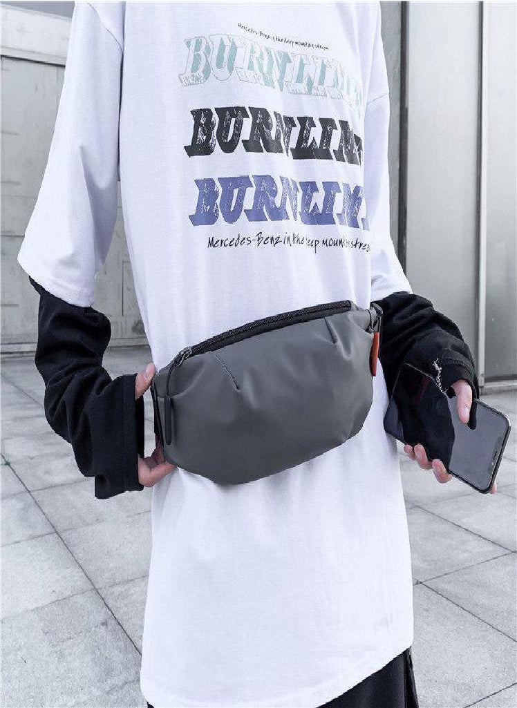 Eckek - Chest Bags For Men Banana Bag Street Style Waist Bag Nylon Waterproof Phone Pouch Unisex Crossbody Pouch Men Hip Belt Pack - Image 1
