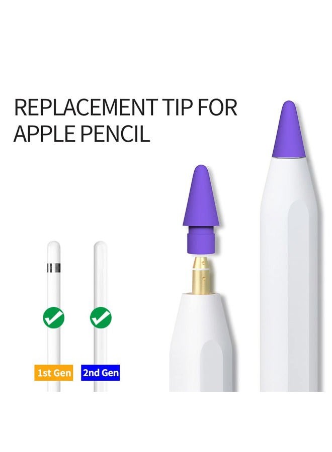 AWINNER Pen Tip Compatible with Apple Pencil Tips 1st & 2nd Generation Color Nib (Red/Yellow/Purple/Pink/Cyan) - Image 2
