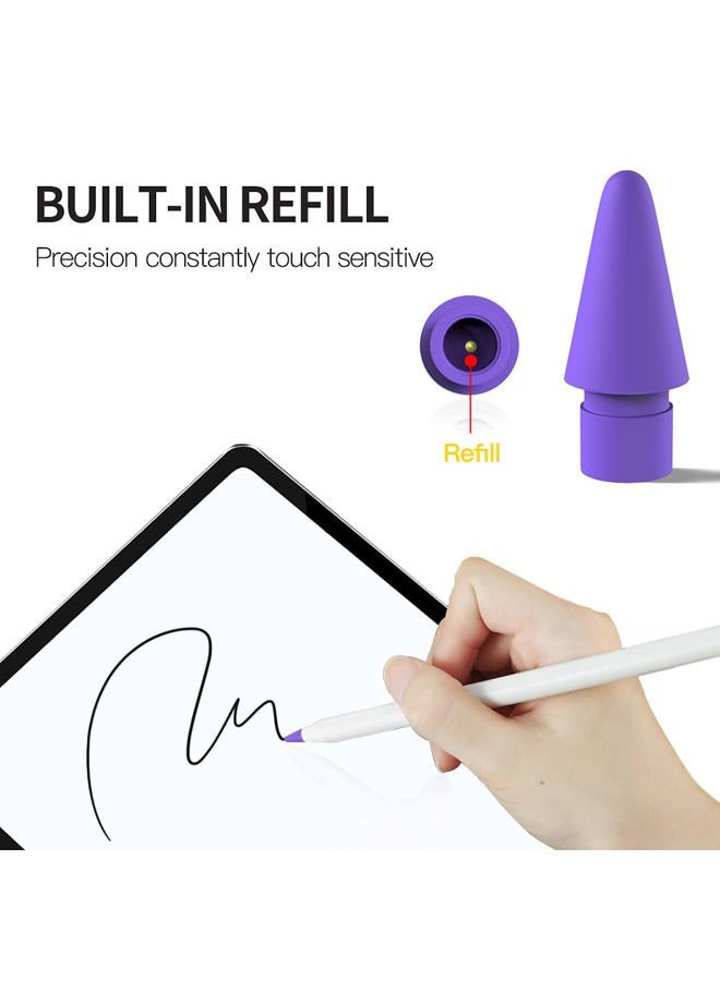 AWINNER Pen Tip Compatible with Apple Pencil Tips 1st & 2nd Generation Color Nib (Red/Yellow/Purple/Pink/Cyan) - Image 4