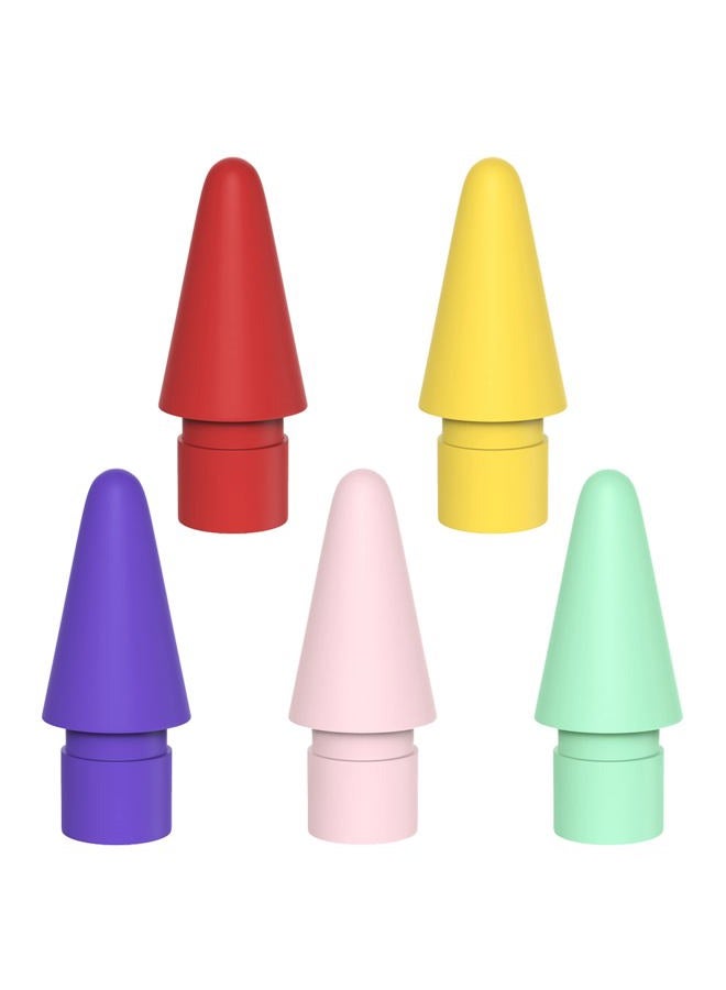 AWINNER Pen Tip Compatible with Apple Pencil Tips 1st & 2nd Generation Color Nib (Red/Yellow/Purple/Pink/Cyan) - Image 1