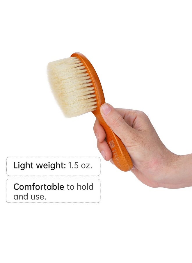Perfehair - Barber Brush Neck Duster With 100% Super Soft Boar Bristle Easily Remove Loose Hair From Neckline Face & Ears After Haircut Wooden Handle - Image 1