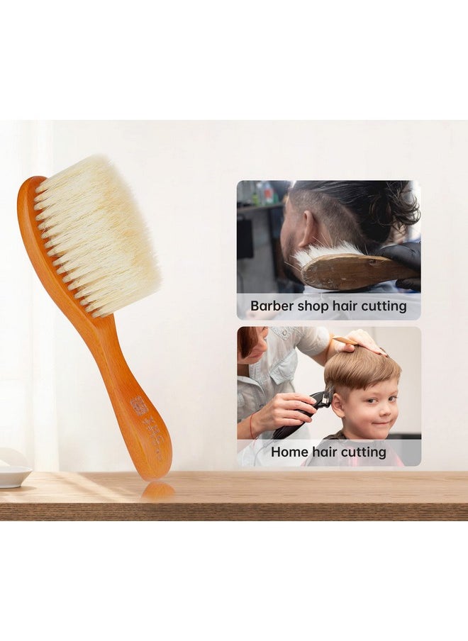 Perfehair - Barber Brush Neck Duster With 100% Super Soft Boar Bristle Easily Remove Loose Hair From Neckline Face & Ears After Haircut Wooden Handle - Image 1