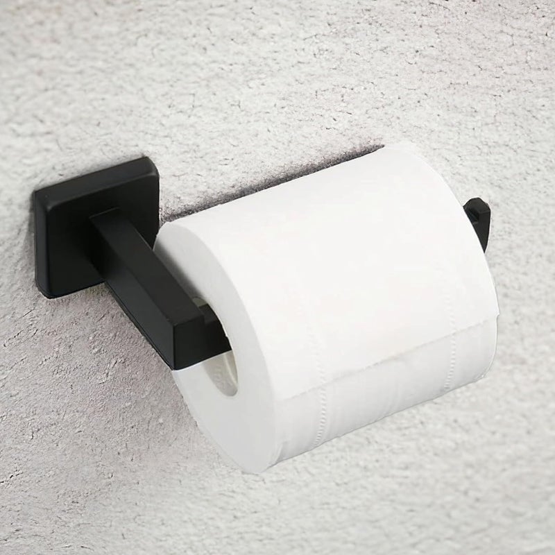 LUXIUR Toilet Paper Roll Holder for Bathroom Kitchen Tissue Roll Stand 304 Grade Stainless Steel Wall Mount Hanger for Kitchen Accessories Items Home and Bathroom Accessories Matte Black - Image 4