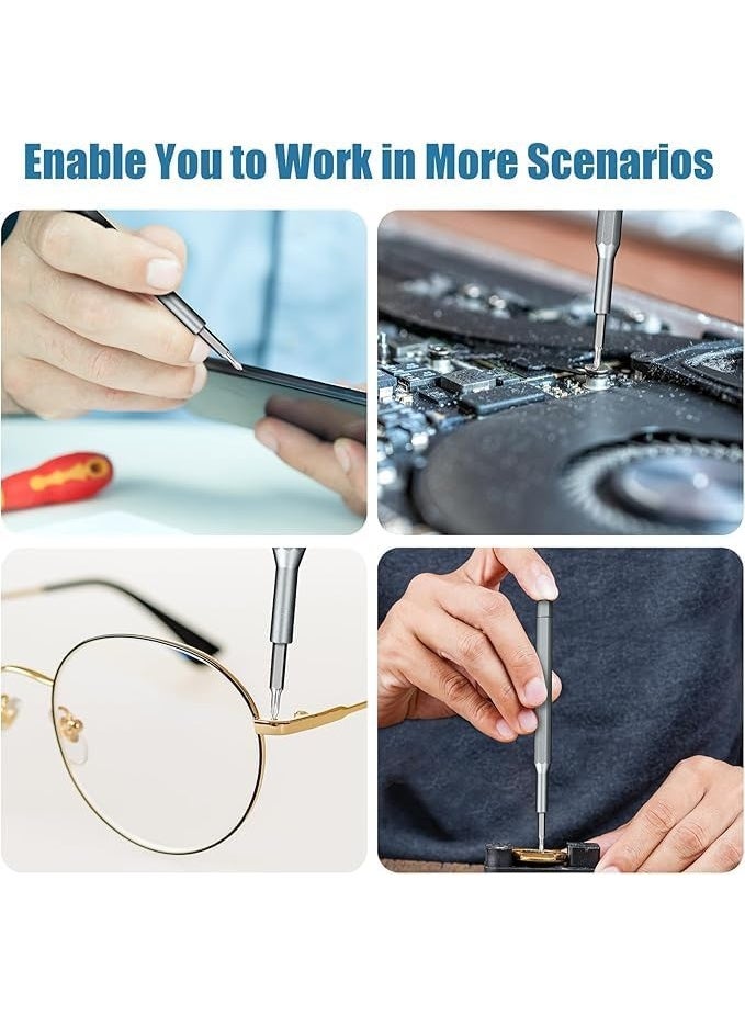 Generic Precision Screwdriver Set with Aluminum Magnetic Case – Multi-Bit Repair Tool Kit for Electronics, Phone, Laptop, Watch & Eyeglasses – Slim Anti-Slip Handle, Magnetized Bits - Image 4