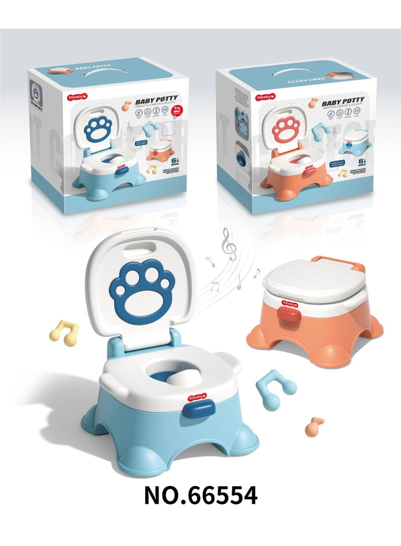 Tiibaby BABY TOILET W/MUSIC, BLUE/ORANGE, PB - Image 3