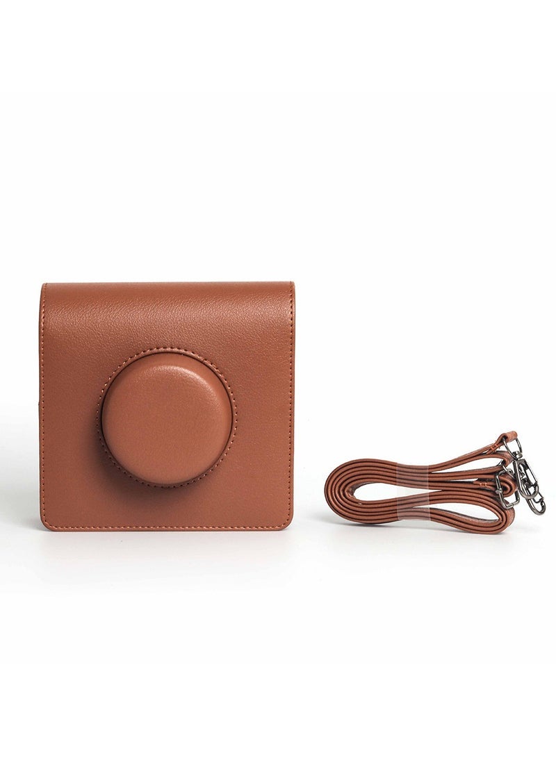 general Polaroid wide evo leather vintage camera bag digital camera fit storage protective bag crossbody bag - Image 1