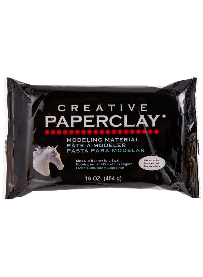 Creative Paperclay For Modeling Compound, 16Ounce, White, 4" X 1" X 8" (Length X Width X Height) - Image 1