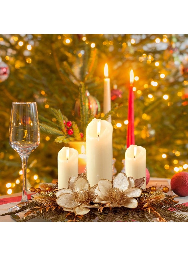 Cindeer Cindeer 30 Inch Christmas Table Centerpiece Christmas Candle Holder for Dining Table Romantic Mantel Candle Holder Xmas Table Decoration Candelabrum for Holiday Party Fireplace Home (Gold)  - Image 5