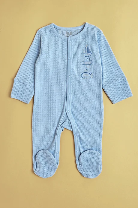 R&B 3 Pack Printed Footed Sleepsuits with Long Sleeves