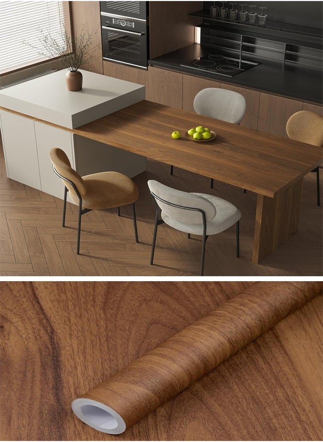 GUDOO - Wood Wallpaper,Peel And Stick Removable Waterproof Wood Grain Contact Paper Self Adhesive Decorative Wood Vinyl Wrap For Cabinets Countertops Furniture Shelves Drawer Liners 45x500cm - Image 1