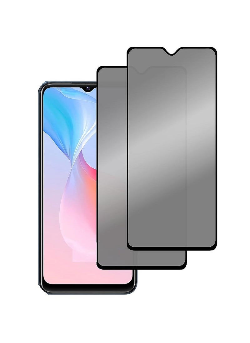 Super 2 Pieces Tempered Glass Screen Protector Anti-Spy Privacy Designed For vivo Y53s Full Screen Coverage And Bubble Free - Image 1