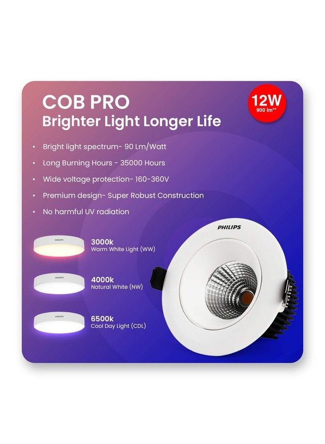 PHILIPS 7W LED Warm White Ceiling Light, Pack of 1, (919215850655_Round) - Image 4