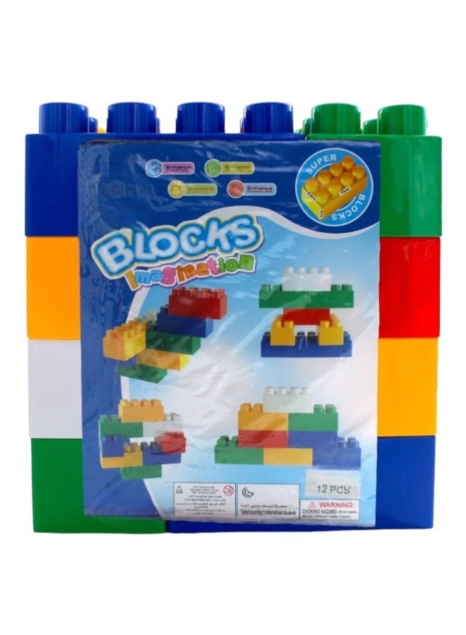 Large Bricks  Building Blocks 12 pcs Learning Educational Toy for kids - Image 4