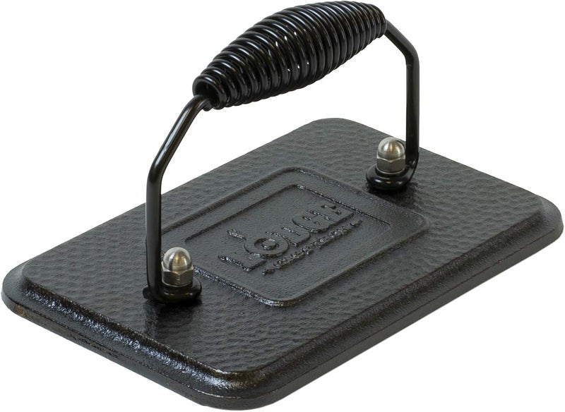 Lodge Single & bulk use compatible LGP3 Rectangular Cast Iron Grill Press, Pre-Seasoned, 6.75-inch x 4.5-inch Global flexible sizing options - Image 2