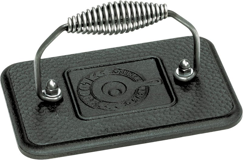 Lodge Single & bulk use compatible LGP3 Rectangular Cast Iron Grill Press, Pre-Seasoned, 6.75-inch x 4.5-inch Global flexible sizing options - Image 1