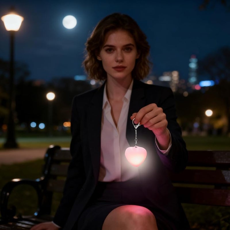 Pink Heart Shaped LED Purse Light Automatic Touch Sensor Lamp - Image 2