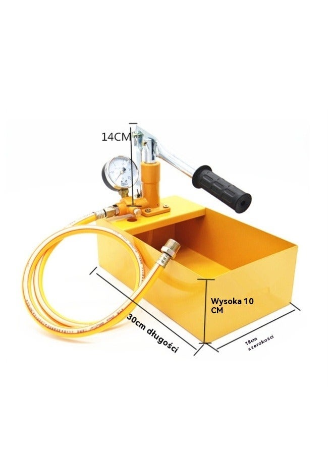 مضخة اختبار ، مضخة اختبار ضغط الماء ، خط أنبوب الماء تركيب نظام التدفئة مضخة اختبار تسرب المضخة ، أداة اختبار الدفعة اليدوية ، اختبار ضغط ماء الألومنيوم مع خرطوم أصفر/فضية 30 × 10 × 18 جنيه - Image 3
