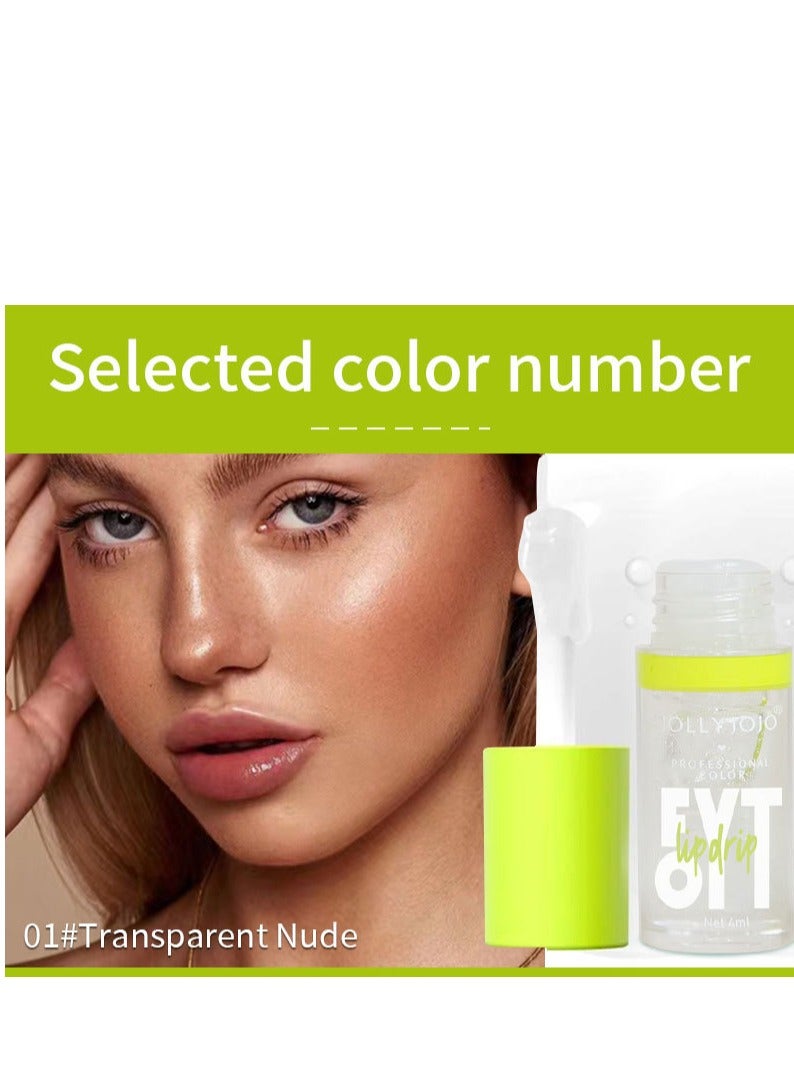 جولي جوجو مجموعة هدايا زيت الشفاه برأس فرشاة كبيرة مكونة من 5 ألوان، مرطب ومغذي للغاية، زيت توهج الشفاه بلمسة نهائية لامعة وناعمة، ملمع شفاه ملون لامع نباتي، تركيبة غير لاصقة، 5 قطع - Image 5