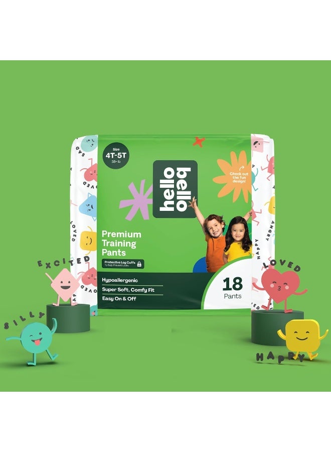 Hello Bello Premium Training Pants 4T-5T, All About Feelings Design, 18ct Jumbo Pack - Image 2