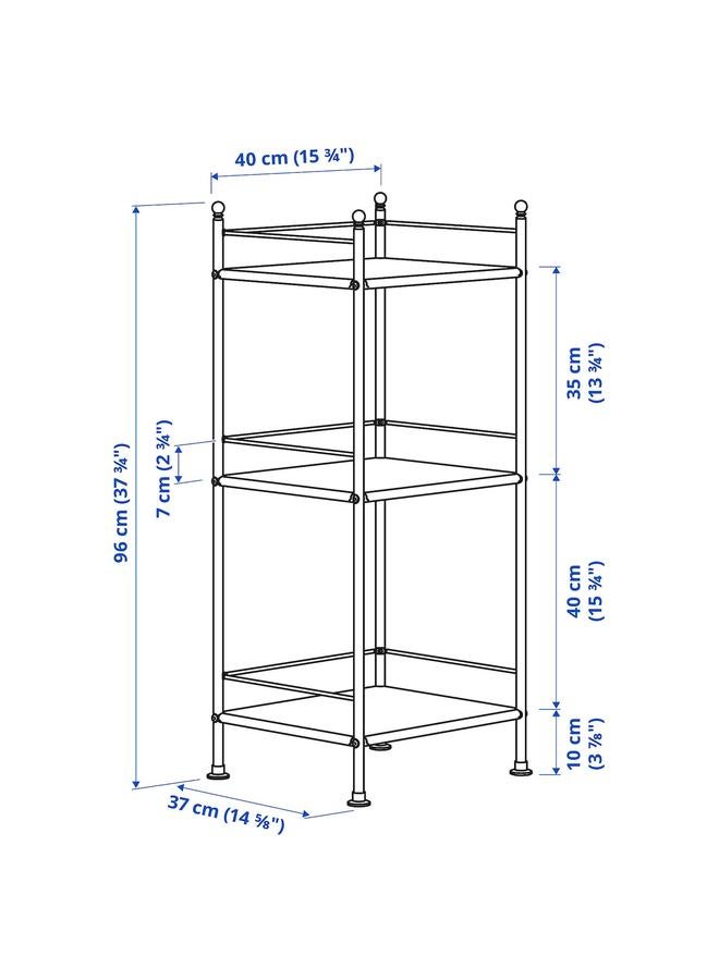 erorex Shelving Unit, White, 40X96 Cm - Image 4
