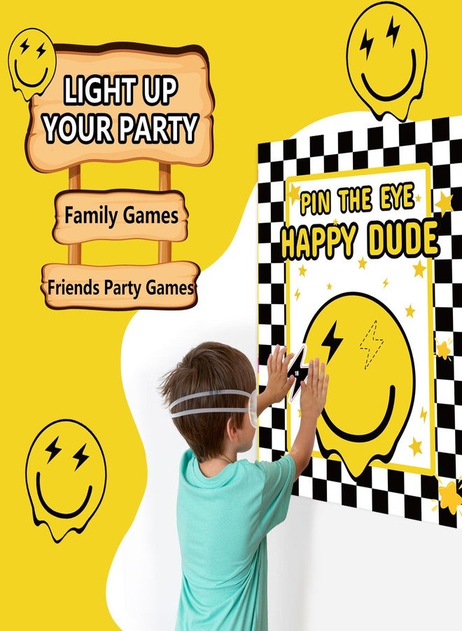 TYHJOY ألعاب حفلات عيد ميلاد TYHJOY ONE Happy Dude، زينة حفلات عيد الميلاد، لعبة تثبيت العين على الشخصية، لعبة الوجه المبتسم، هدايا ومستلزمات حفلات عيد ميلاد One Cool Dude - Image 5