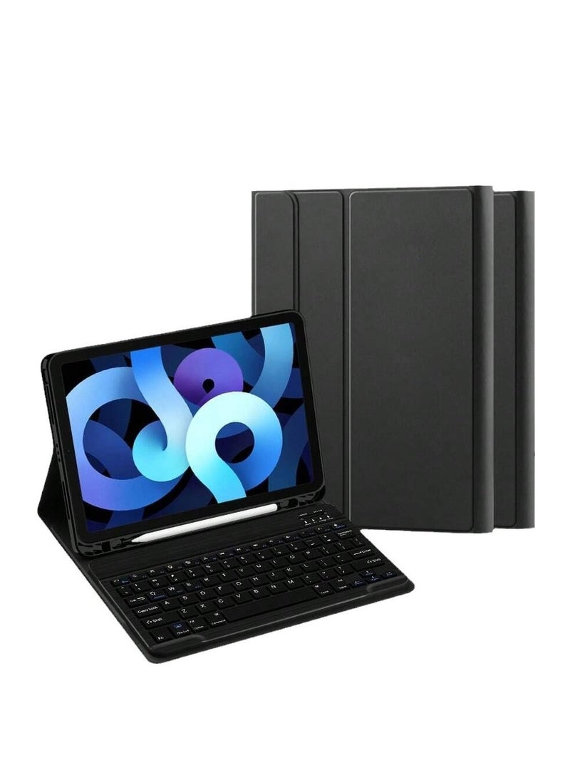 URBBKING Stand Folio Detachable Wireless Bluetooth Keyboard Cover Soft TPU Back Case with Pencil Holder for iPad Air 11-Inch M2 (2024) / iPad Air 11-Inch M3 (2025), Air 2024 (6th Generation) M2 11-Inch, iPad Air 5/4 (2022/2020 5th/4th Generation 10.9-Inch) Black - Image 2