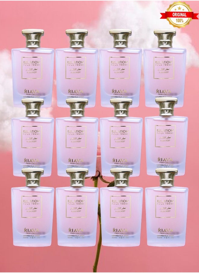 ريافا برفيوم - 12 قطع عطر الشعر ريليشن للنساء 50 مل - Image 1