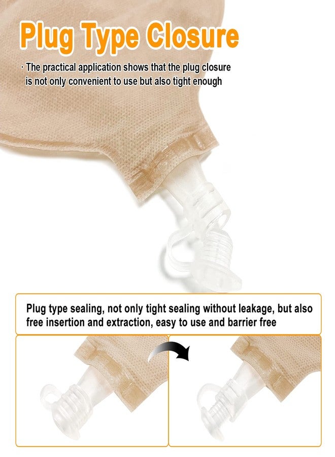 Ceeport 20 PCS Urostomy Bag Drainable Pouches with Measure Card, One Piece Ostomy Supplies for Colostomy Ileostomy Stoma Care, Cut-to-Fit - Image 3