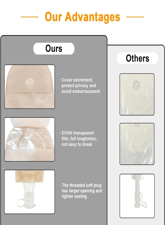 Ceeport 20 PCS Urostomy Bag Drainable Pouches with Measure Card, One Piece Ostomy Supplies for Colostomy Ileostomy Stoma Care, Cut-to-Fit - Image 5