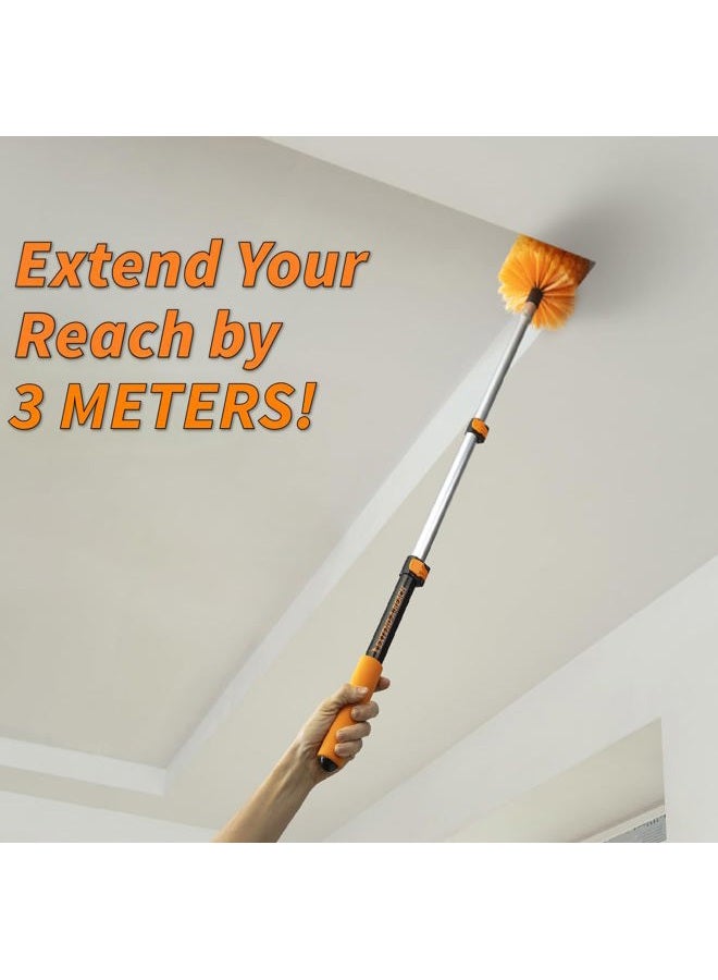 EXTEND-A-REACH Telescopic extension 1.5 to 7.3 m long // Multifunctional extendable pole with universal metal screw end // Lightweight and sturdy // Best telescopic handle for painting, the - Image 5