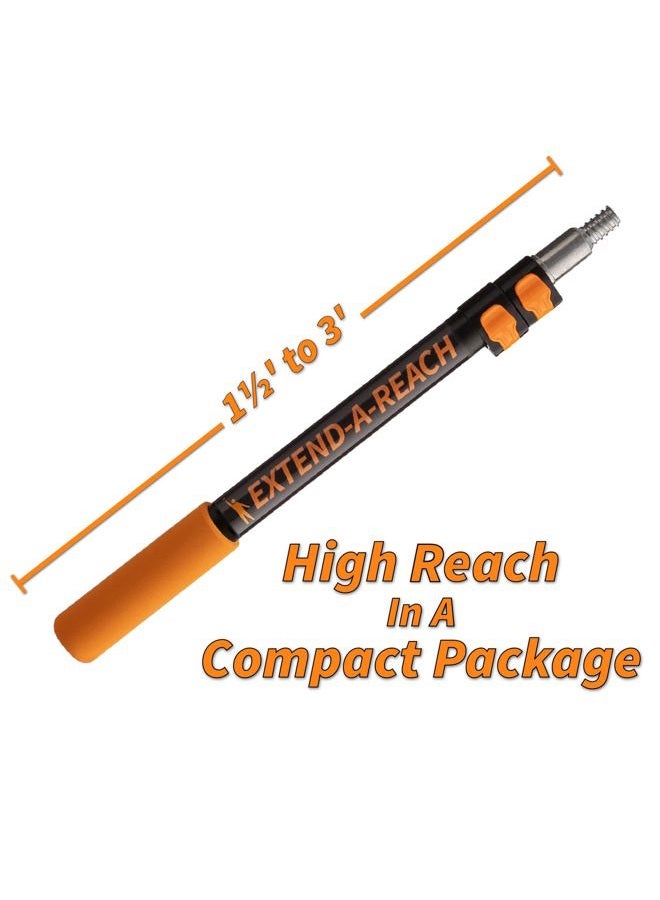 EXTEND-A-REACH Telescopic extension 1.5 to 7.3 m long // Multifunctional extendable pole with universal metal screw end // Lightweight and sturdy // Best telescopic handle for painting, the - Image 3