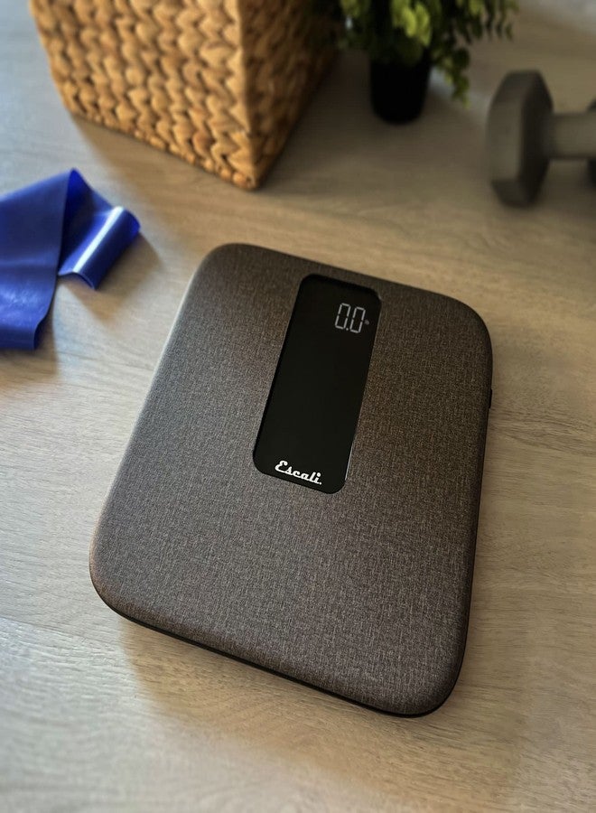Escali ComfortStep Anti-Slip Digital Bathroom Scale for Body Weight with Removable Linen Platform Cover and High Capacity of 400 lb, Batteries Included - Image 5