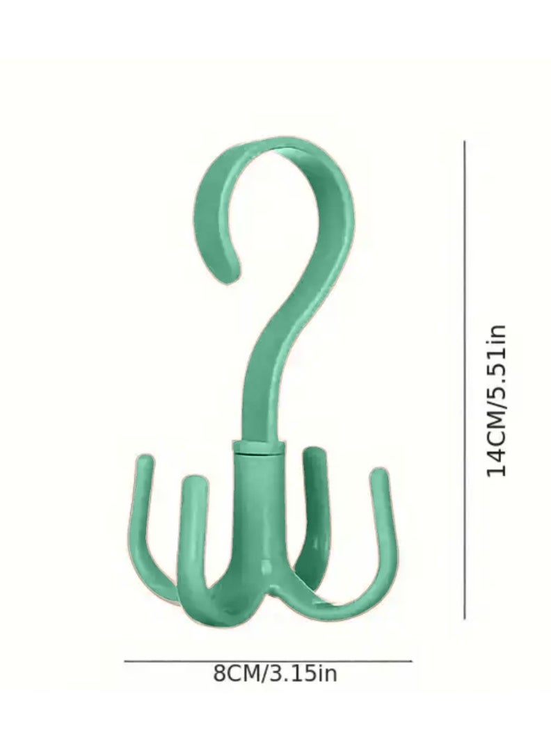 360 Degree Rotating Belt Hanger Scarf Tie Rack Holder Hook Closet Organizer - Image 2